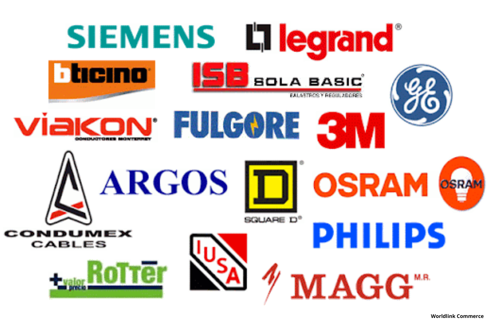 Marcas de material eléctrico distribuido por VJM Soluciones Integrales